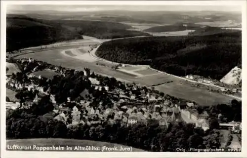 Ak Pappenheim im Altmühltal Mittelfranken, Fliegeraufnahme