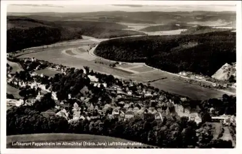 Ak Pappenheim im Altmühltal Mittelfranken, Fliegeraufnahme