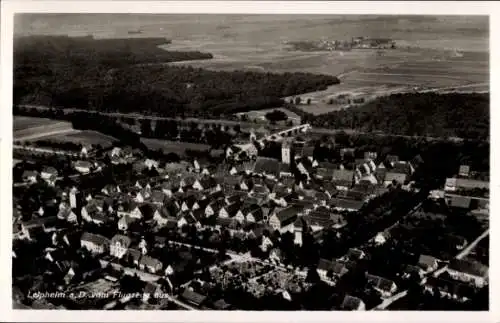 Ak Leipheim an der Donau Schwaben, Fliegeraufnahme