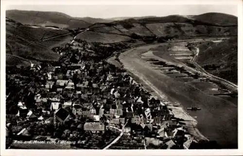 Ak Reil an der Mosel, Fliegeraufnahme