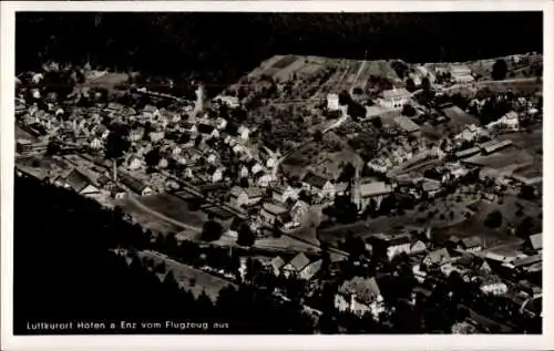 Ak Höfen an der Enz Schwarzwald, Fliegeraufnahme