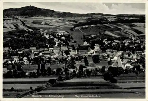 Ak Alsweiler Marpingen im Saarland, Fliegeraufnahme, Schaumburg