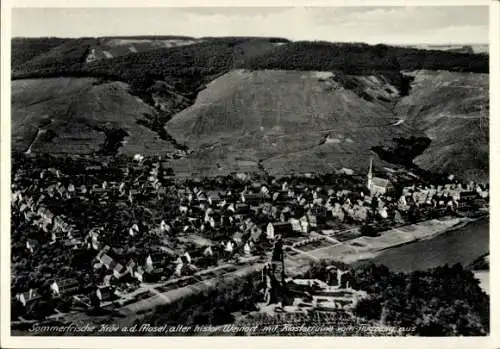 Ak Kröv an der Mosel, Fliegeraufnahme, Klosterruine