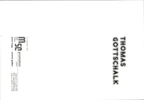 Ak Schauspieler und Moderator Thomas Gottschalk, Portrait, Na sowas, Autogramm