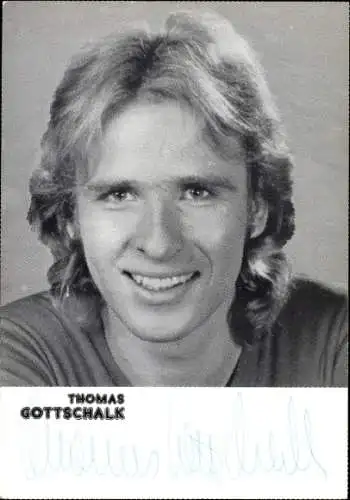 Ak Schauspieler Thomas Gottschalk, Portrait, Autogramm