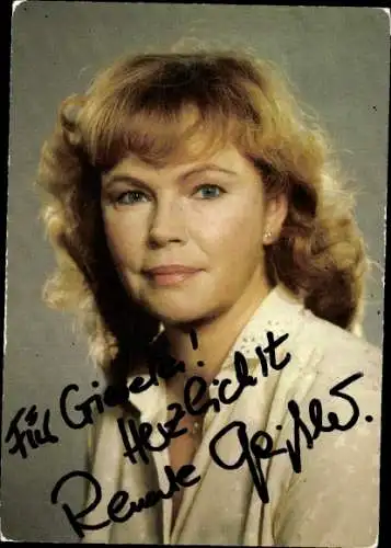 Ak Schauspielerin Renate Geißler, Portrait, Autogramm