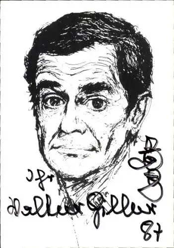 Ak Sänger Walter Giller, Portrait, Autogramm