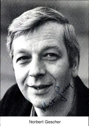 Ak Schauspieler Norbert Gescher, Portrait, Autogramm