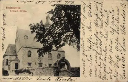 Ak Breitenheim am Glan, Evangelische Kirche
