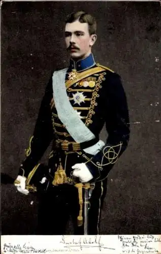 Ak Prinz Gustav Adolf von Schweden, Portrait