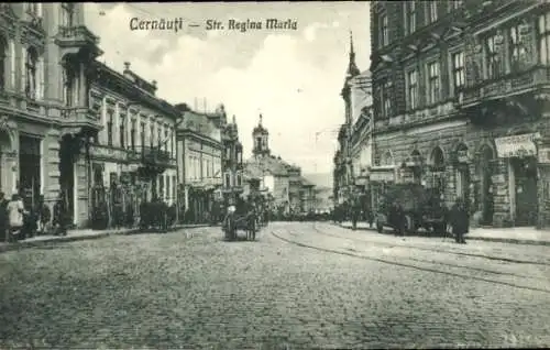 Ak Czernowitz Tschernowitz Cernăuți Ukraine, Regina-Maria-Straße