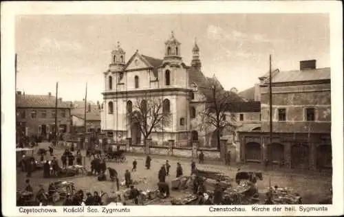 Ak Częstochowa Tschenstochau Schlesien, Kirche der Heiligen Sygmunt