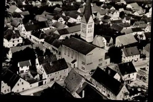 Ak Reichertshofen an der Paar Oberbayern, Luftaufnahme, Kirche