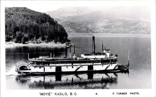 Ak Kaslo British Columbia Kanada, Dampfer