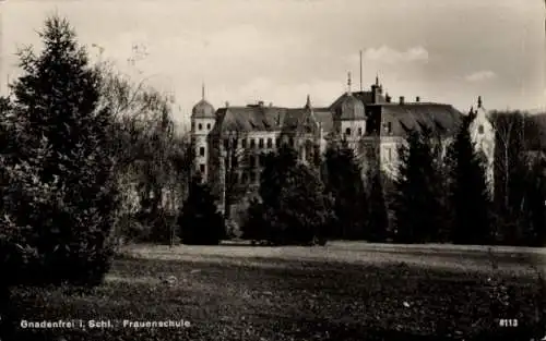 Ak Piława Górna Gnadenfrei Schlesien, Frauenschule