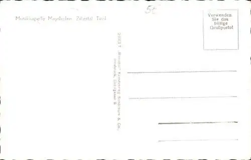 Ak Mayrhofen im Zillertal Tirol, Musikkapelle in Tracht