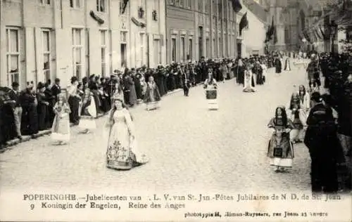 Ak Poperinghe Poperinge Westflandern, Jubelfeesten van O L. V. van St. Jan, Koningin der Engelen