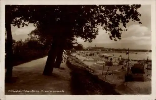 Ak Ostseebad Eckernförde, Strandpromenade