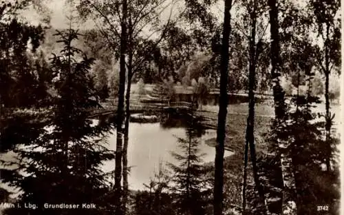 Ak Mölln im Herzogtum Lauenburg, Grundloser Kolk, Brücke