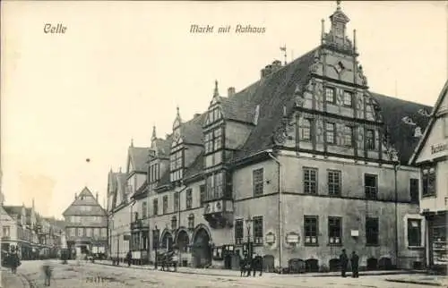 Ak Celle in Niedersachsen, Markt, Rathaus