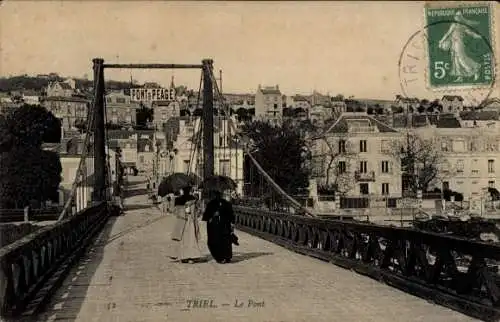 Ak Triel sur Seine Yvelines, Brücke