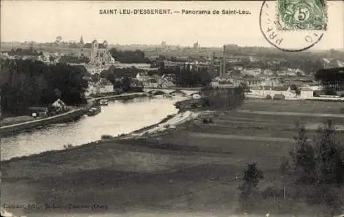 Ak Saint Leu d'Esserent Oise, Panorama