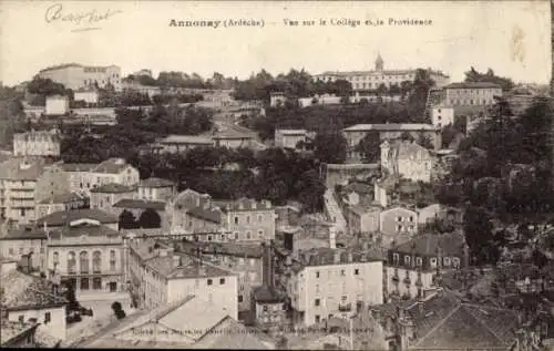 Ak Annonay Ardeche, Vue sur le College et la Providence