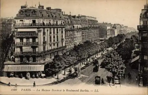 Ak Paris XVIII, Boulevard Barbes, Maison Doree