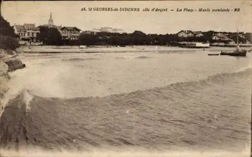 Ak Saint Georges de Didonne Charente Maritime, Cote d'Argent, Strand, Maree montante