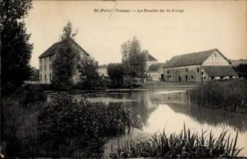 Ak Saint Privé Yonne, Moulin de la Forge