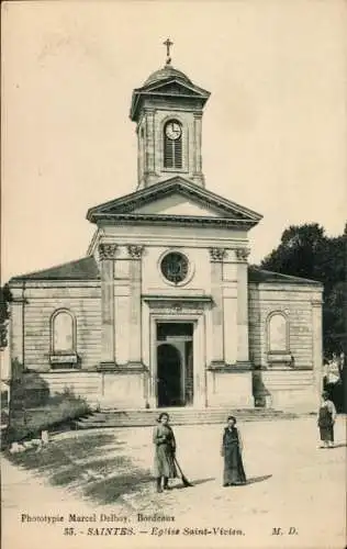 Ak Saintes Charente-Maritime, Kirche St. Vivien