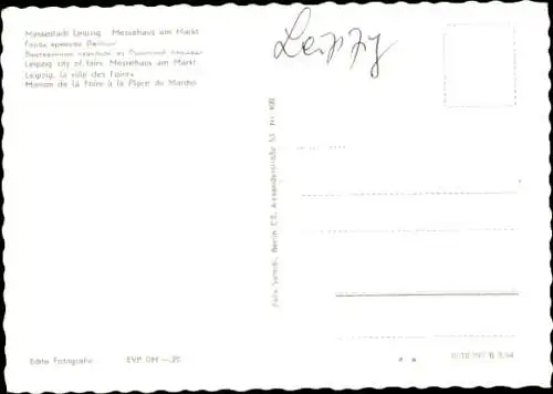Ak Leipzig in Sachsen, Messehaus am Markt