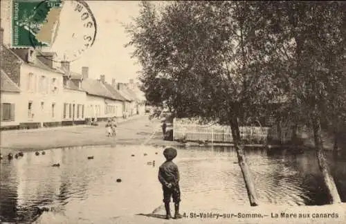 Ak Saint Valery sur Somme, Mare aux canards