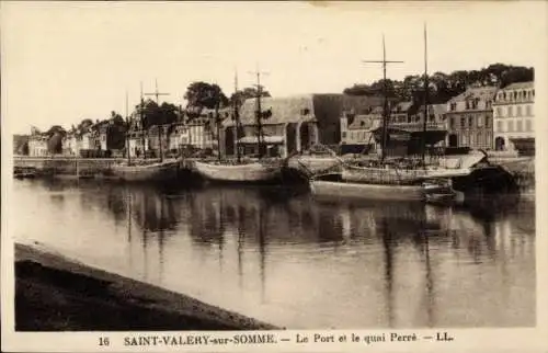 Ak Saint Valery sur Somme, Hafen, Quai Perre