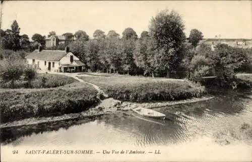 Ak Saint Valery sur Somme, Haus, Ufer, Boot, Vue de l'Amboise