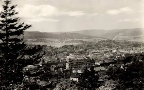 Ak Pößneck in Thüringen, Blick von der Altenburg, Gesamtansicht