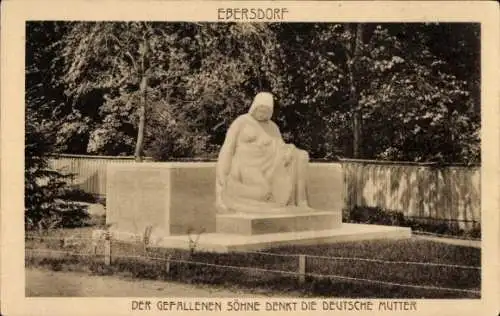 Ak Saalburg Ebersdorf Thüringen, Der gefallenen Söhne denkt die deutsche Mutter, Denkmal