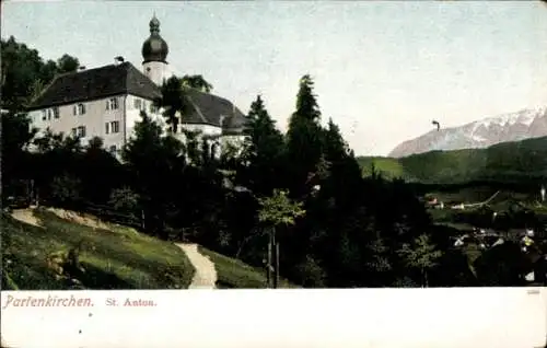 Ak Garmisch Partenkirchen in Oberbayern, Wallfahrtskirche St. Anton