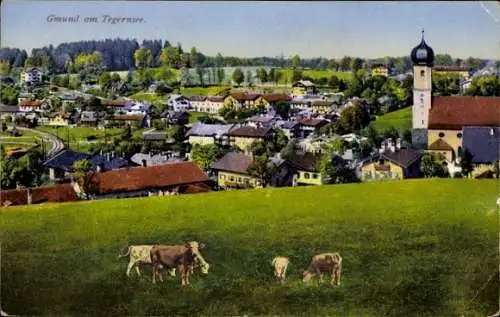 Ak Gmund am Tegernsee Oberbayern, Gesamtansicht