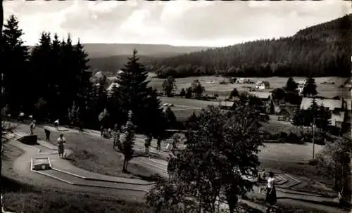 Ak Obertal Buhlbach Baiersbronn im Schwarzwald, Sommer- und Wintersportplatz, Minigolf