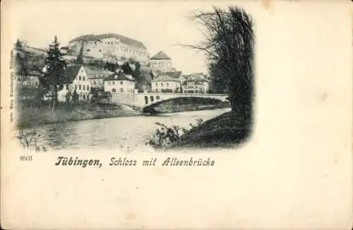 Ak Tübingen am Neckar, Schloss, Alleenbrücke