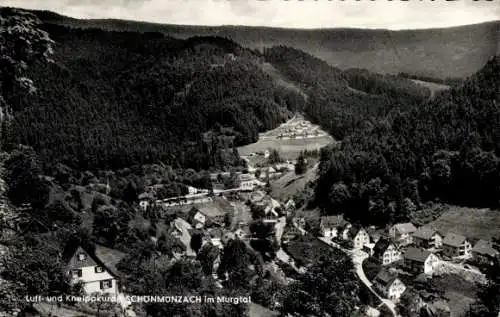 Ak Schönmünzach im Murgtal Baiersbronn im Schwarzwald, Gesamtansicht