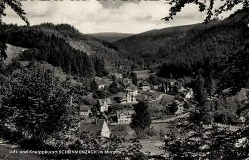 Ak Schönmünzach im Murgtal Baiersbronn im Schwarzwald, Gesamtansicht