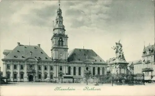 Ak Mannheim in Baden, Rathaus