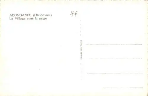 Ak Abondance Haute Savoie, Dorf im Winter