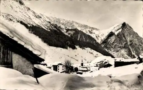 Ak Pralognan la Vanoise Savoie, Winteransicht