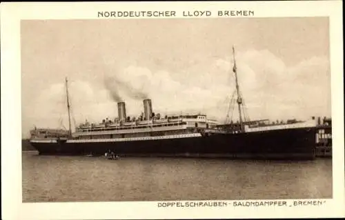 Ak Doppelschrauben-Salondampfer Bremen, Norddeutscher Lloyd Bremen