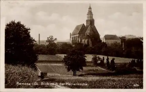 Ak Kamenz in Sachsen, Blick nach der Marienkirche