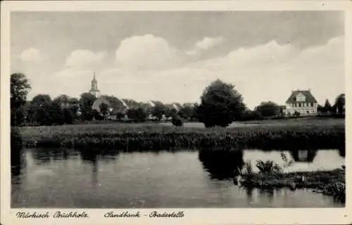 Ak Märkisch Buchholz Dahme Spreewald, Sandbank-Badestelle