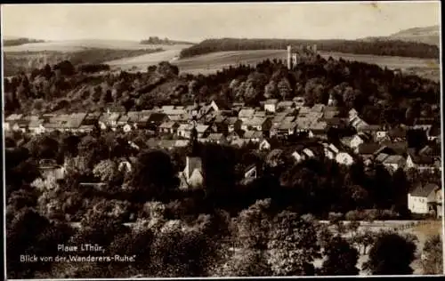 Ak Plaue in Thüringen, Blick von der Wanderers-Ruhe